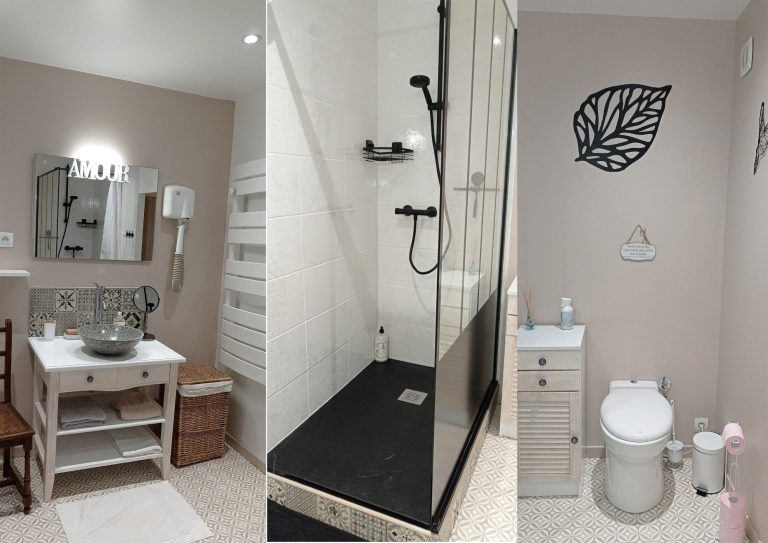 salle d eau le gite la branchoise douche italienne, Auxerre yonne
